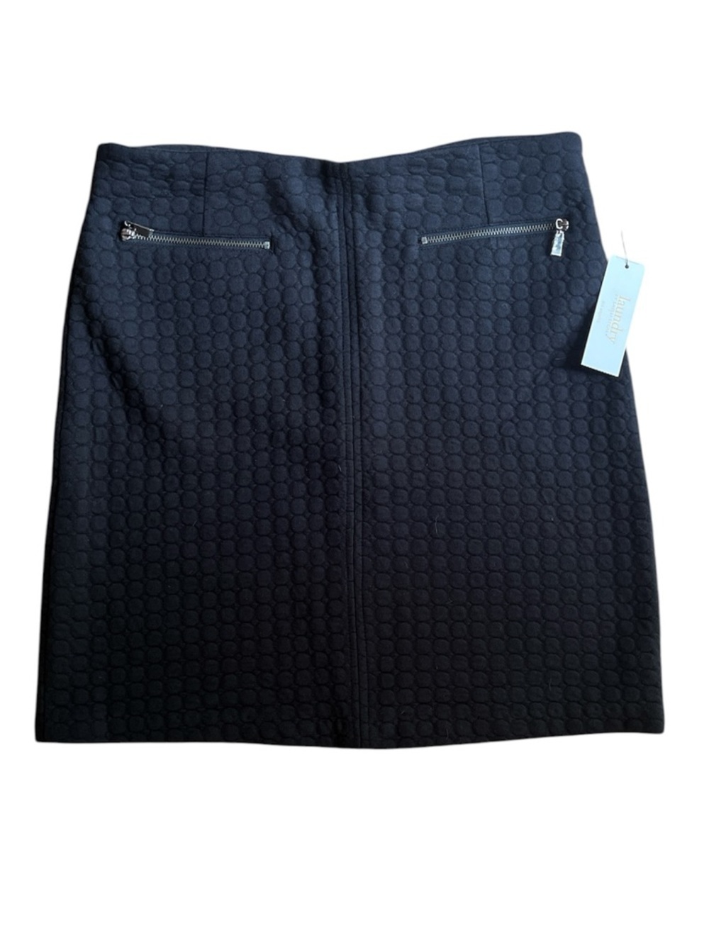 New Laundry by Shelli Segal Black Quilted Mini Skirt Size 8 NWT